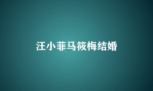 汪小菲马筱梅结婚