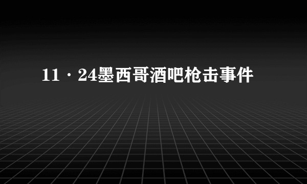 11·24墨西哥酒吧枪击事件