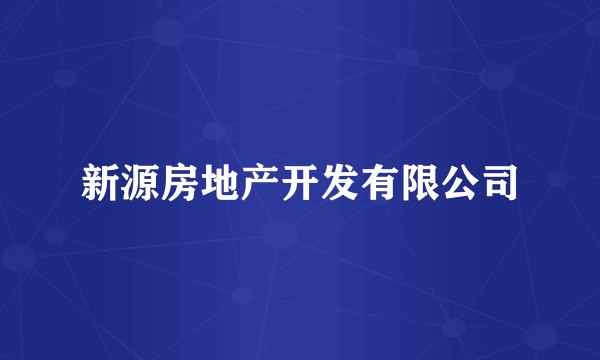 新源房地产开发有限公司