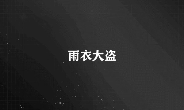 雨衣大盗