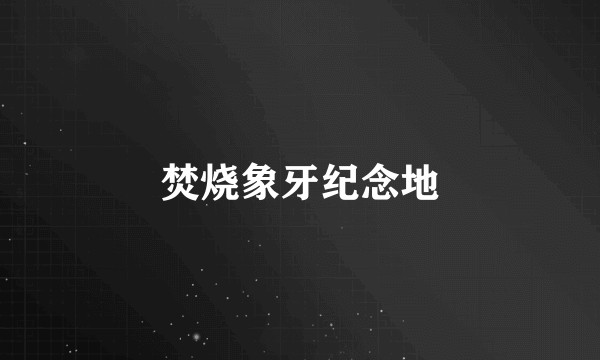 焚烧象牙纪念地