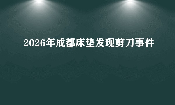 2026年成都床垫发现剪刀事件