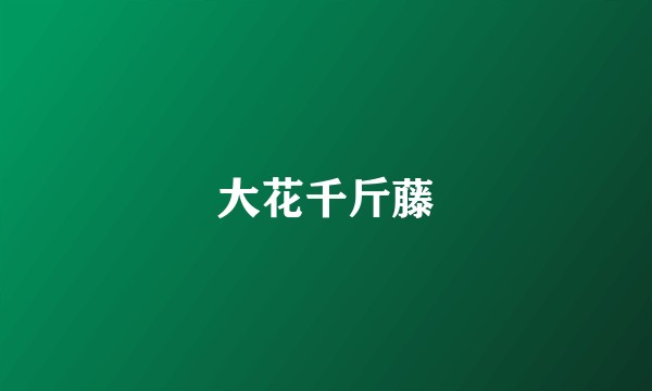 大花千斤藤