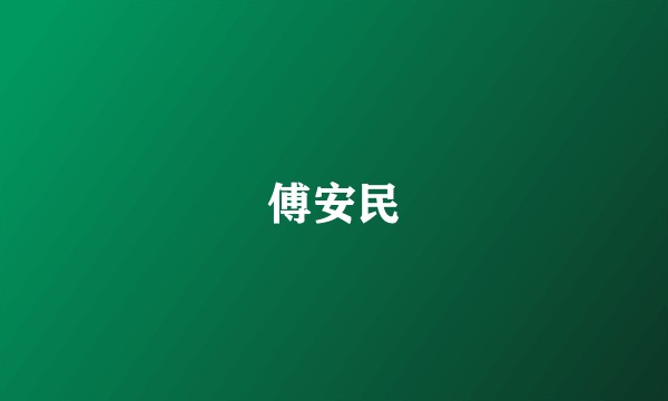 傅安民