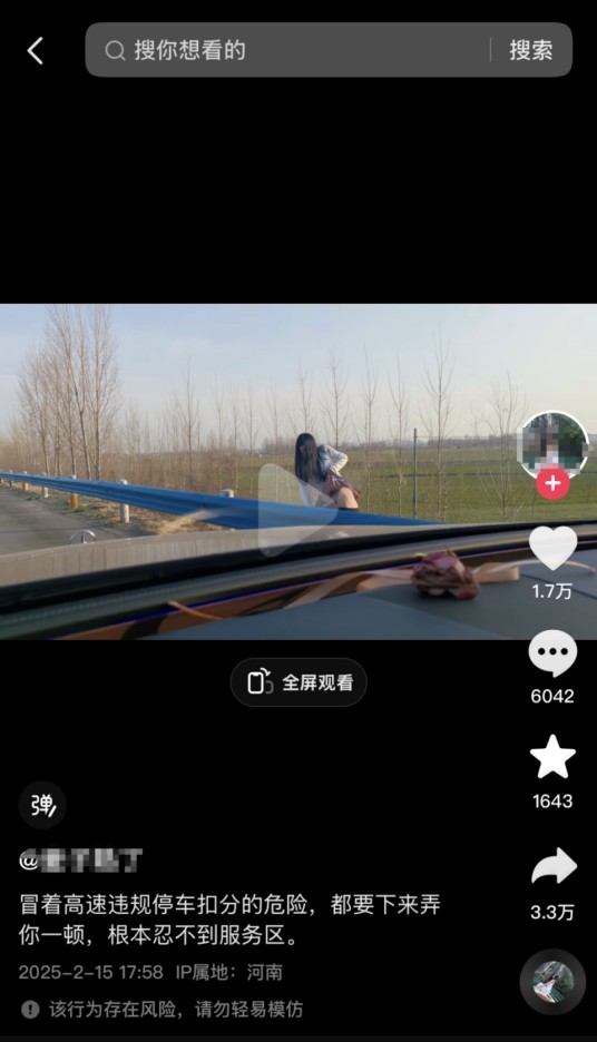 2·15河南女子在高速路紧急停车打孩子事件