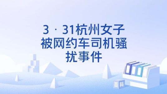 3·31杭州女子被网约车司机骚扰事件