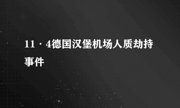 11·4德国汉堡机场人质劫持事件