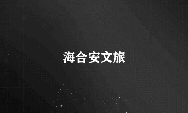 海合安文旅
