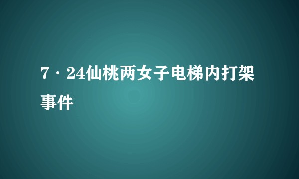 7·24仙桃两女子电梯内打架事件