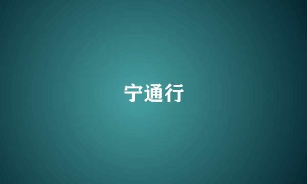 宁通行