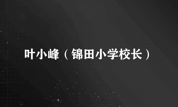 叶小峰(锦田小学校长)