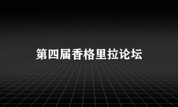 第四届香格里拉论坛