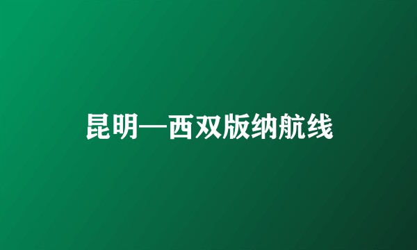 昆明—西双版纳航线