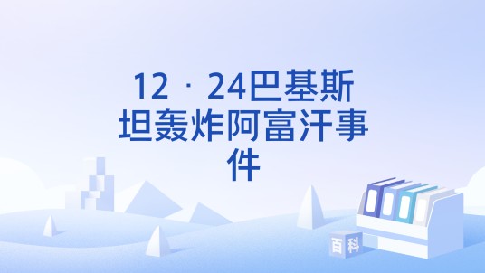 12·24巴基斯坦轰炸阿富汗事件
