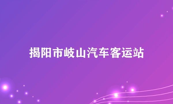 揭阳市岐山汽车客运站