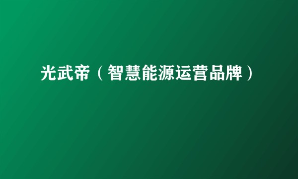 光武帝（智慧能源运营品牌）