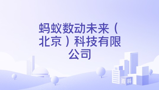 蚂蚁数动未来(北京)科技有限公司