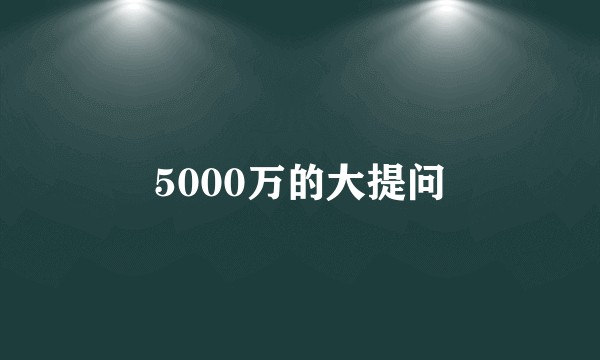 5000万的大提问