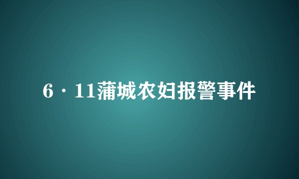 6·11蒲城农妇报警事件