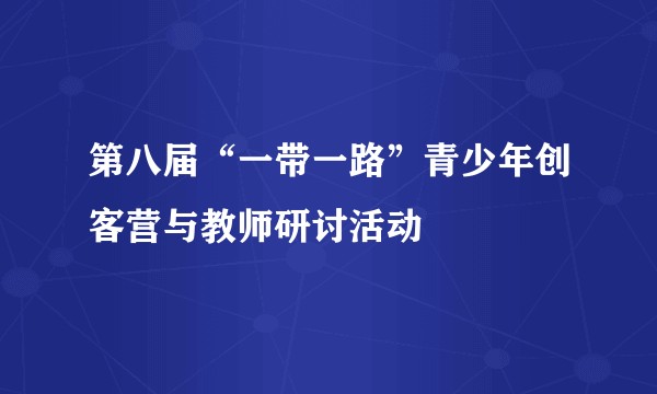 第八届“一带一路”青少年创客营与教师研讨活动