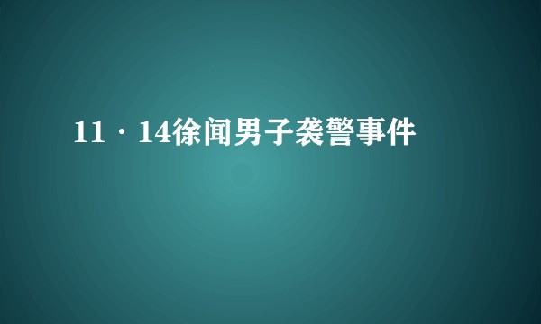 11·14徐闻男子袭警事件
