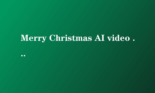 Merry Christmas AI video generator