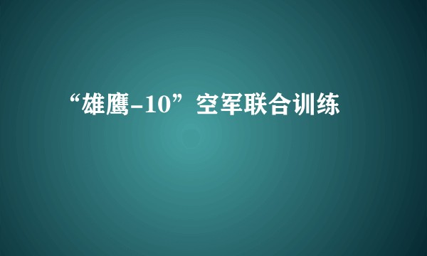 “雄鹰-10”空军联合训练