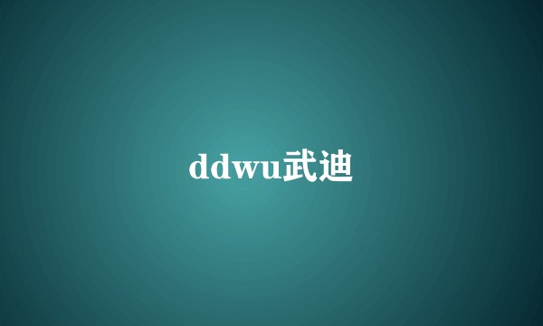 ddwu武迪