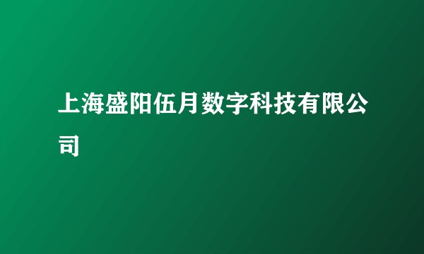 上海盛阳伍月数字科技有限公司