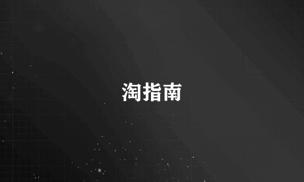 淘指南