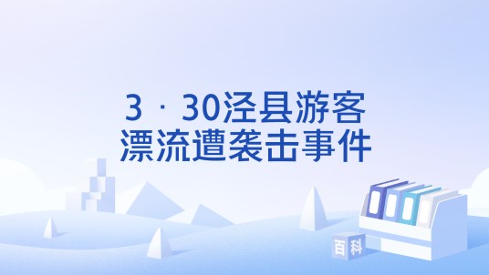 3·30泾县游客漂流遭袭击事件
