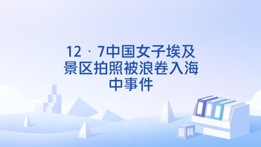 12·7中国女子埃及景区拍照被浪卷入海中事件