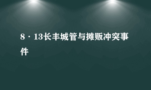 8·13长丰城管与摊贩冲突事件