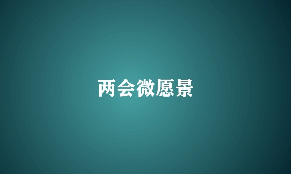 两会微愿景