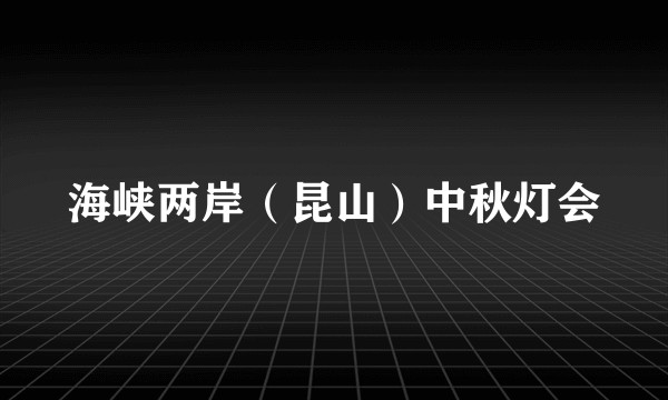 海峡两岸（昆山）中秋灯会