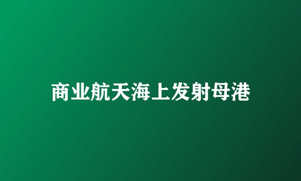 商业航天海上发射母港
