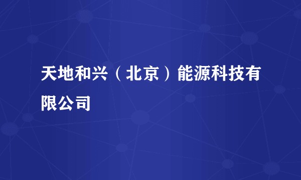 天地和兴(北京)能源科技有限公司