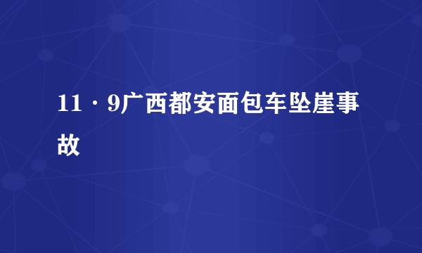 11·9广西都安面包车坠崖事故
