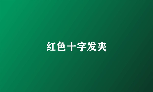 红色十字发夹