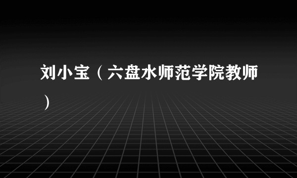 刘小宝（六盘水师范学院教师）