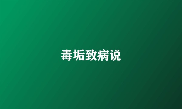 毒垢致病说