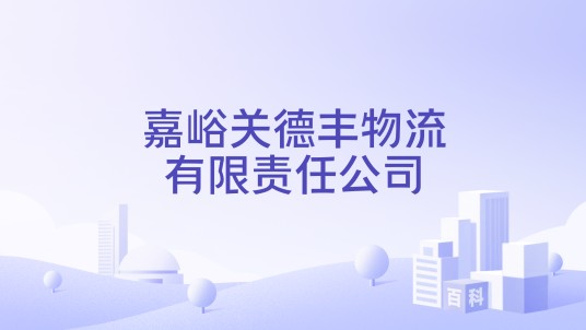 嘉峪关德丰物流有限责任公司