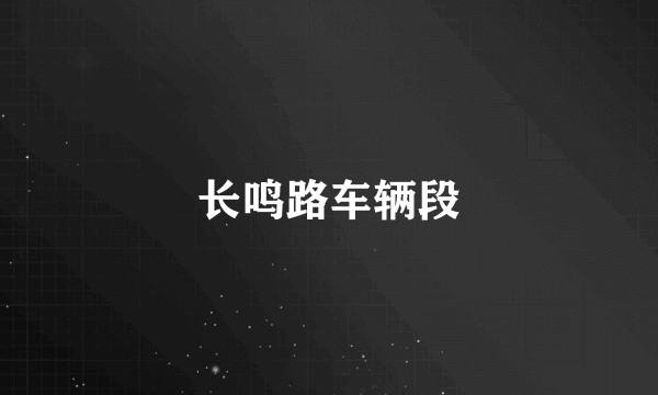 长鸣路车辆段