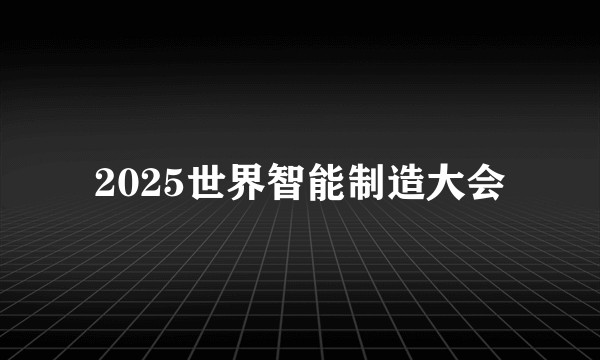 2025世界智能制造大会
