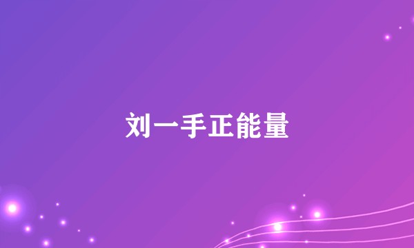 刘一手正能量