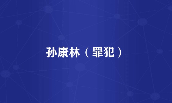 孙康林（罪犯）