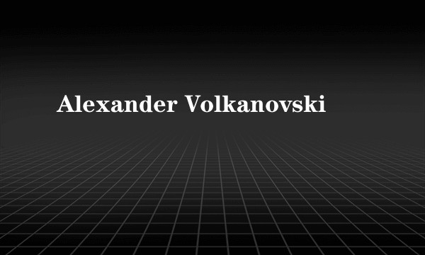 Alexander Volkanovski