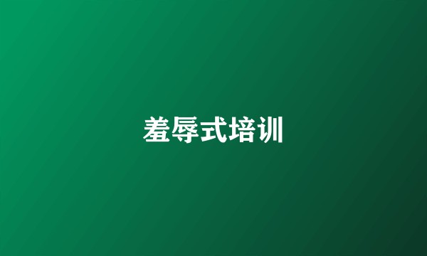 羞辱式培训