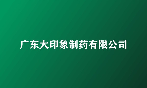 广东大印象制药有限公司