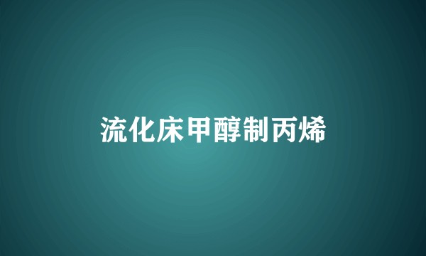 流化床甲醇制丙烯